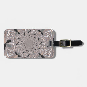 Beautiful lovely ash grey kaleidoscope seamless luggage tag