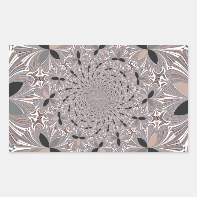 Beautiful lovely ash grey kaleidoscope seamless  sticker (Front)