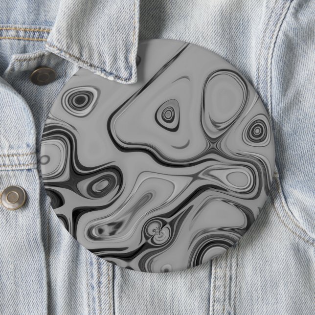  Beautiful Lovely Ash Grey Texture Colour Art Prin 6 Inch Round Button (In Situ)