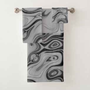  Beautiful Lovely Ash Grey Texture Colour Art Prin Bath Towel Set