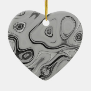  Beautiful Lovely Ash Grey Texture Colour Art Prin Ceramic Ornament