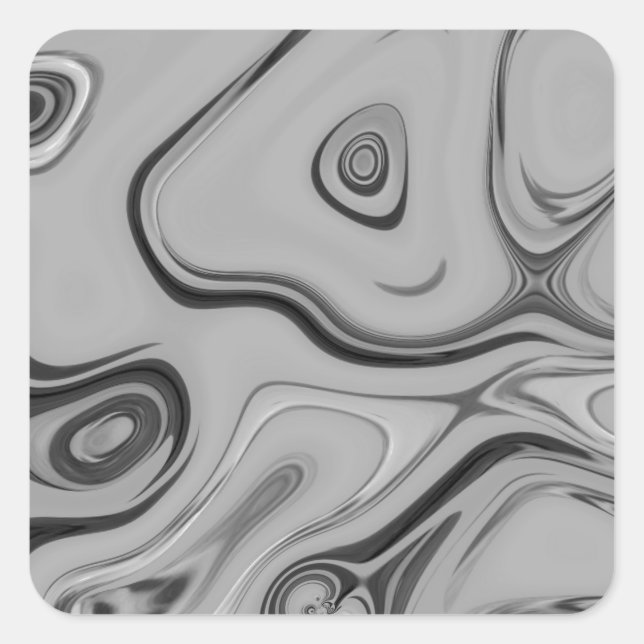  Beautiful Lovely Ash Grey Texture Colour Art Prin Square Sticker (Front)