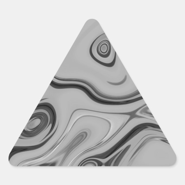  Beautiful Lovely Ash Grey Texture Colour Art Prin Triangle Sticker (Front)
