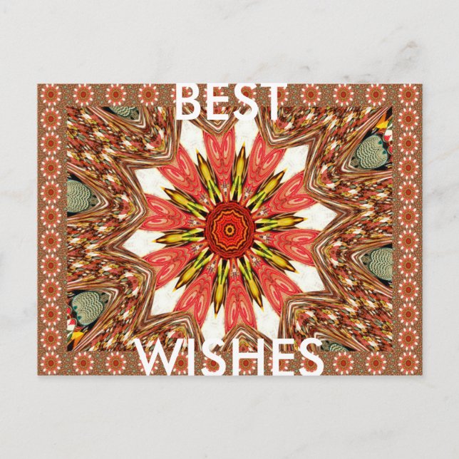 Beautiful Lovely Asian  traditional edgy pattern Postcard (Front)