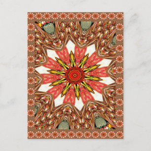 Beautiful Lovely Asian traditional edgy pattern Postcard