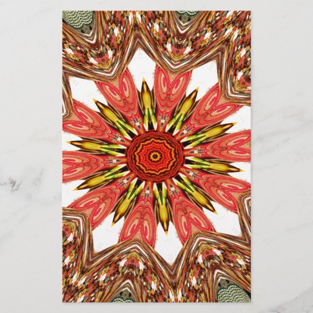 Beautiful Lovely Asian  traditional edgy pattern Stationery (Front)