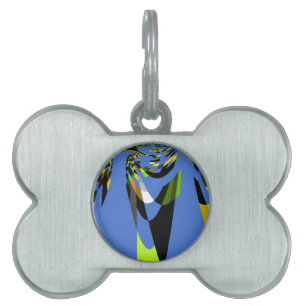 Beautiful Lovely Blue Seamless vector lovely art  Pet ID Tag