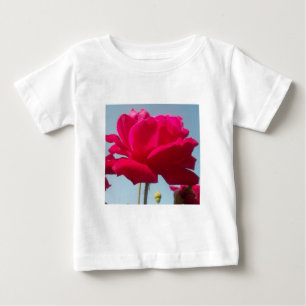 Beautiful Lovely Celestial Rose Red Against Blue Baby T-Shirt