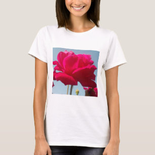 Beautiful Lovely Celestial Rose: Red Against Blue  T-Shirt