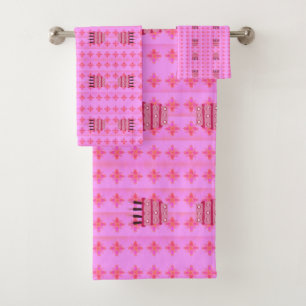 Beautiful Lovely Colour Happy Birthday girly Pink Bath Towel Set