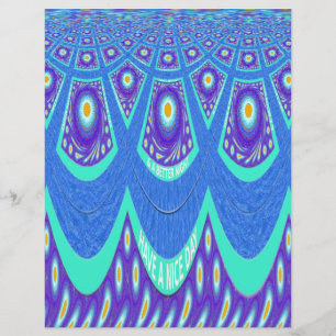 Beautiful Lovely Cyan Blue batik Print vector Art