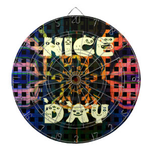 Beautiful Lovely Have a Nice Day Text Print vector Dartboard
