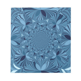 Beautiful Lovely Iridescent Blue Kaleidoscope Art  Notepad