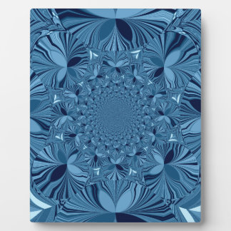 Beautiful Lovely Iridescent Blue Kaleidoscope Art  Plaque