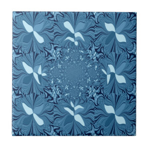 Beautiful Lovely Iridescent blue. pattern seamless Tile