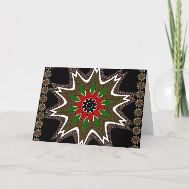 Beautiful Lovely Kenya Cultural Motif Geometrical  Card (Front)