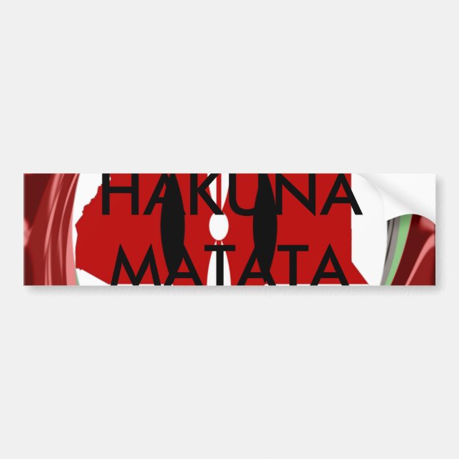 Beautiful Lovely Kenyan Whirlwind Map Design Bumper Sticker (Front)