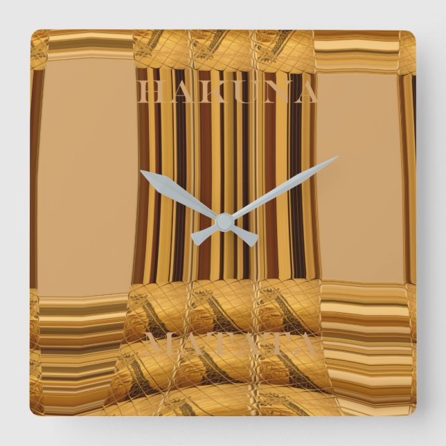 Beautiful lovely Kenyan wild animal giraffe Square Wall Clock (Front)