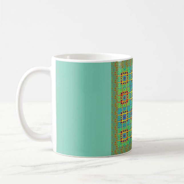 Beautiful Lovely Mayan  ethnic Print vector design Coffee Mug (Left)