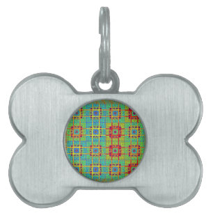Beautiful Lovely Mayan ethnic Print vector design Pet ID Tag