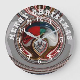 Beautiful Lovely Merry Christmas With Love  Large Clock