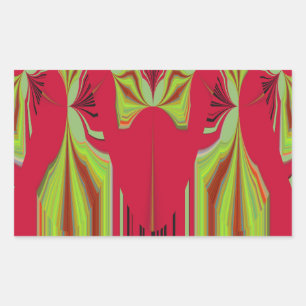 Beautiful Lovely Red and Yellow African Tribal Art Sticker