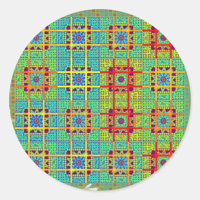 Beautiful Lovely South African Tribal Print vector Classic Round Sticker (Front)