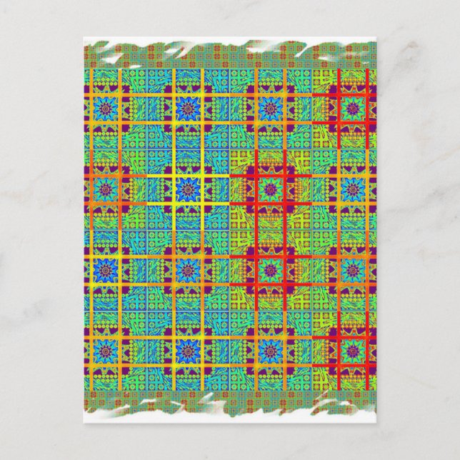 Beautiful Lovely South African Tribal Print vector Postcard (Front)