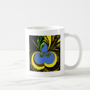 Beautiful Lovely South African Yellow and Blue Art Coffee Mug