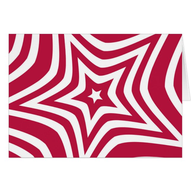 Beautiful Lovely Star Design in Red and White (Front Horizontal)