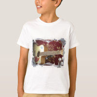 Beautiful Lovely Vintage Guitar on African Motif