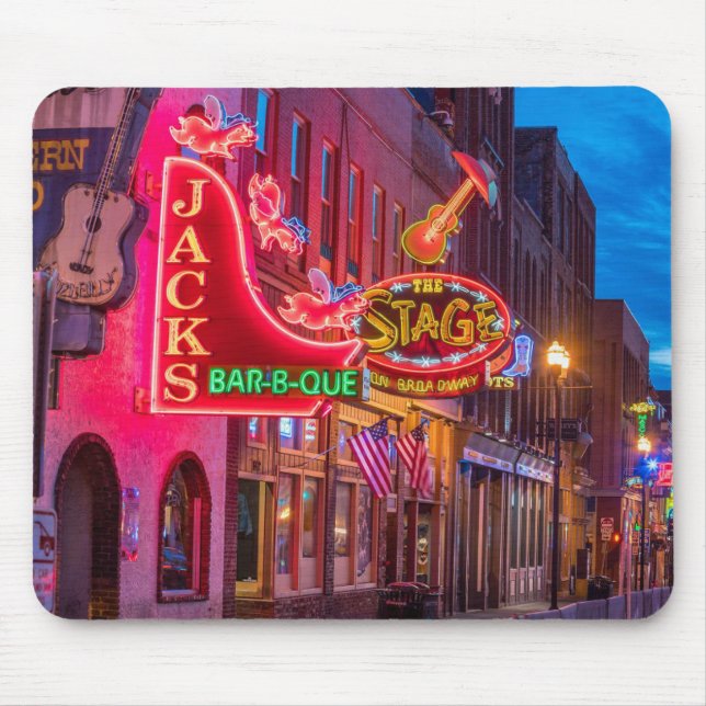 Beautiful Lower Downtown Nashville Tennessee Mouse Pad (Front)