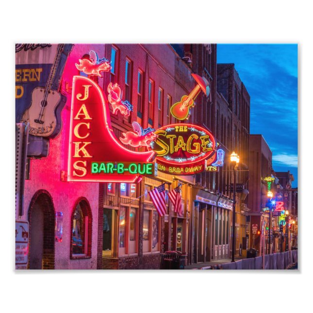 Beautiful Lower Downtown Nashville Tennessee Photo Print (Front)