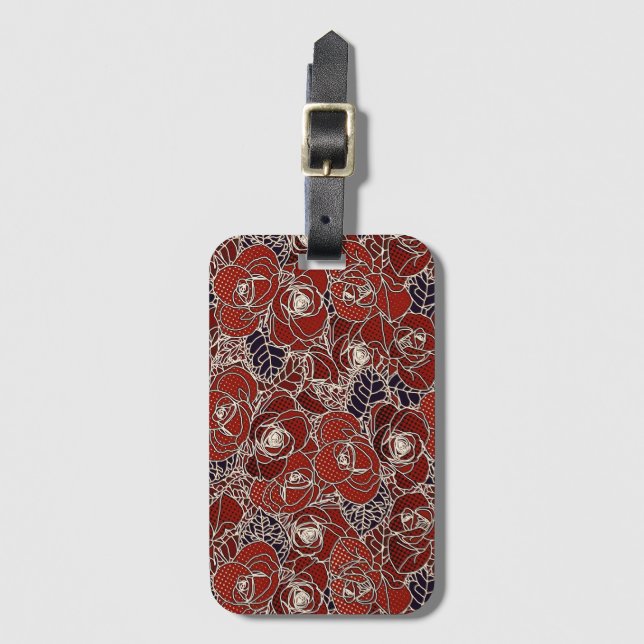 Beautiful Luggage Tag with Business Card Slot (Front Vertical)