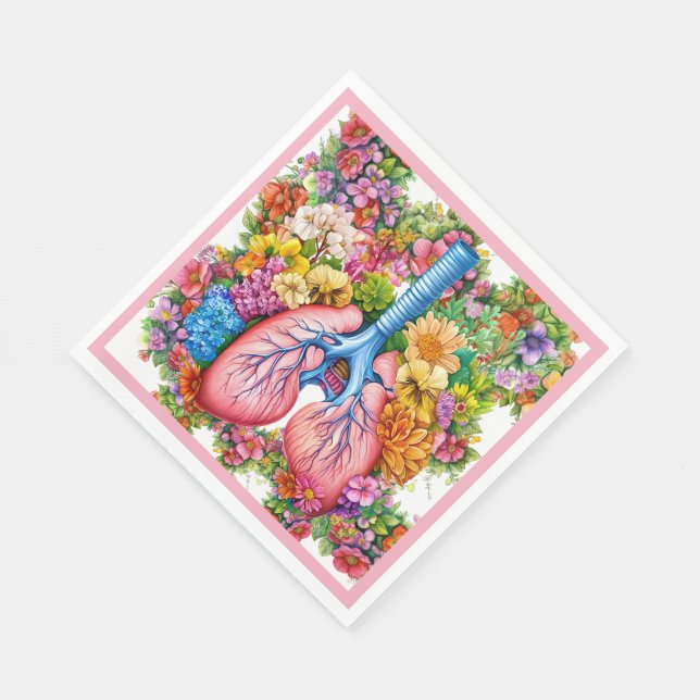 Beautiful Lungs Napkin (Corner)