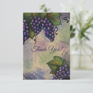 Beautiful Lush Grapes and Leaves   You Customize Card