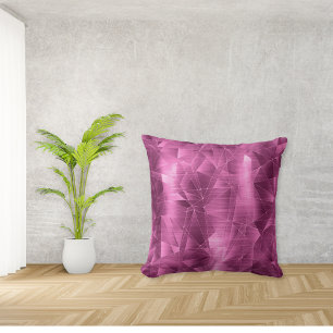 Beautiful Luxury Amethyst Geometrical Pattern Throw Pillow