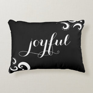 beautiful luxury black accent throw pillow