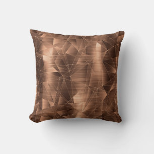 Beautiful Luxury Bronze Geometrical Pattern Pillow