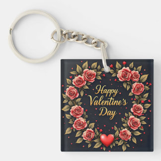 Beautiful Luxury Floral Love Modern Collection Keychain