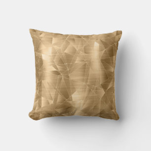 Beautiful Luxury Gold Geometrical Pattern Throw Pillow