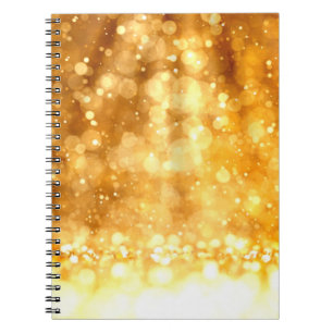 Beautiful luxury golden red glitter background. notebook