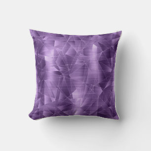 Beautiful Luxury Lavender Geometrical Pattern Throw Pillow