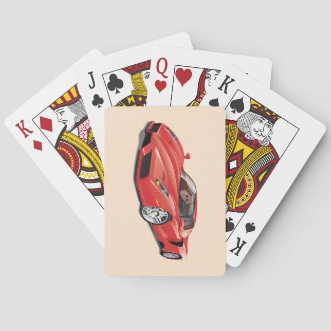 Beautiful Luxury Sports Car Deck of Playing Cards (Back)