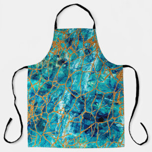Beautiful luxury texture of blue marble with gold. apron