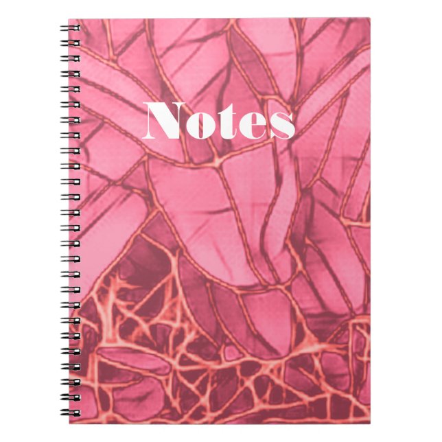Beautiful Magenta Floral Notebook (Front)