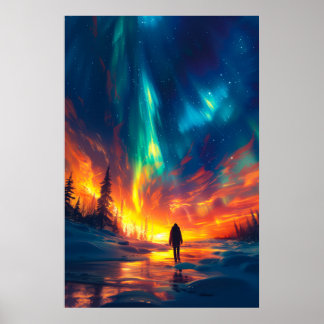 Beautiful Magical Northern Lights Poster