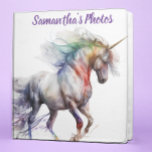 Beautiful Magical Rainbow Unicorn Binder<br><div class="desc">This design may be personalized in the area provided by changing the photo and/or text. Or it can be customized by clicking Personalize this Template and then choosing the click to customize further option and delete or change the colour of the background, add text, change the text colour or style,...</div>