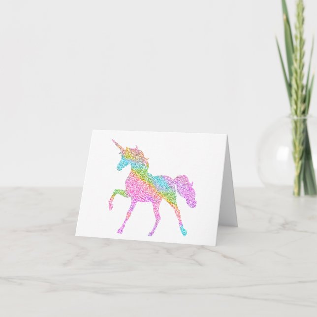 Beautiful Magical Unicorn Blank Card – Fantasy  (Front)