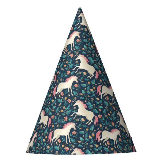 Beautiful Magical Unicorn Pattern Party Hat (Front)